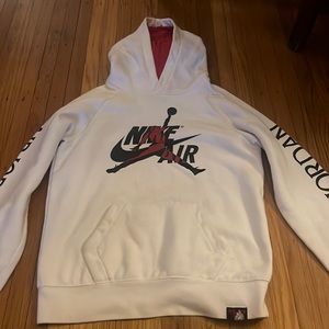 White large nike air jordan hoodie for men’s